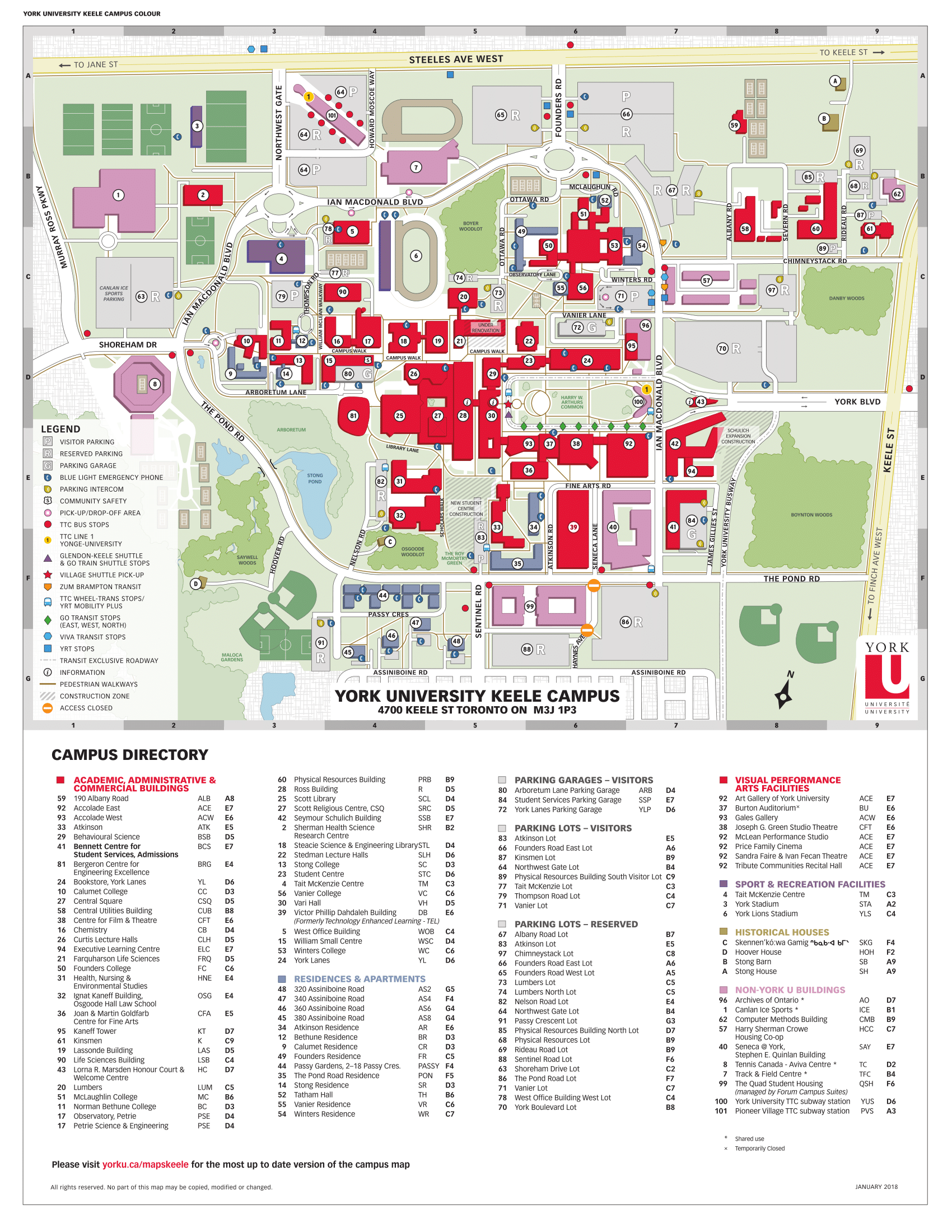 Map of Keele Campus